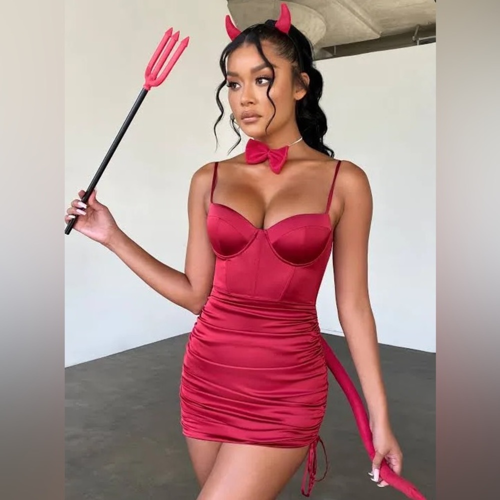 TIMELESS ROMANCE
RUCHED ASYMMETRIC SATIN MINI DRESS ♥️ NWT